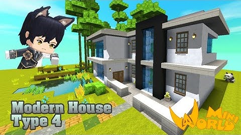 How To Build Modern House Type 4 (Mini World: Block Art)