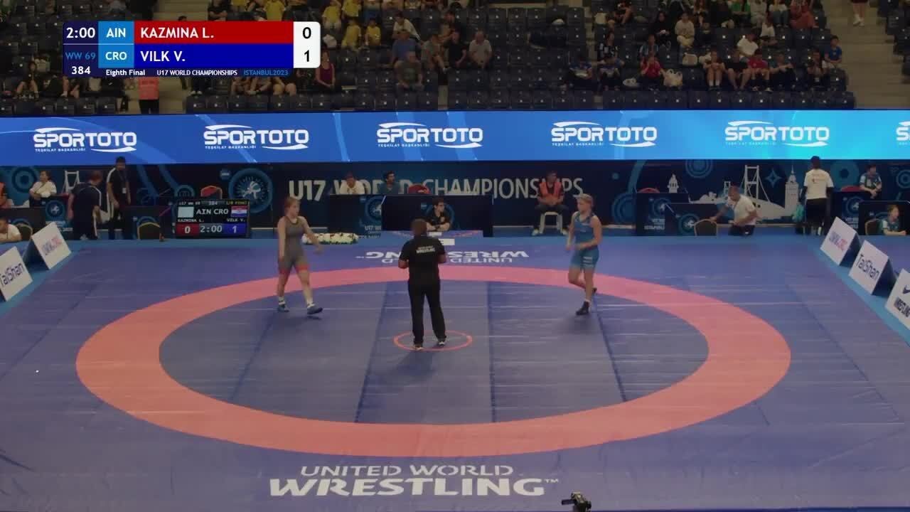 Eighth Final • WW 69Kg • Liliana KAZMINA (AIN) vs. Veronika VILK (CRO)