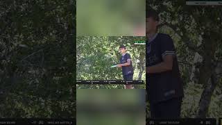 Disc Golf Perfection: Epic Sidearm Drive Through Trees! #shorts