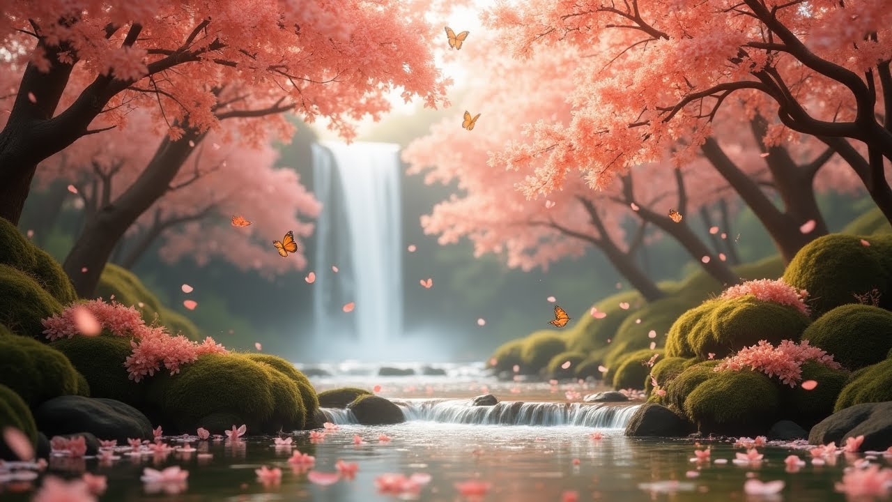 Waterfall Sound - Petalcrest Garden: Blooming Arch, Sunlit Spray ...