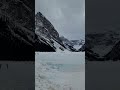 Ice skating on frozen Lake Louise ❄️🏔 #lakelouise #winter #skating