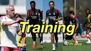 Real Madrid Training 7Th Aug Arda Güler, Bernardo Silva, Vini Jr Work With José Mourinho