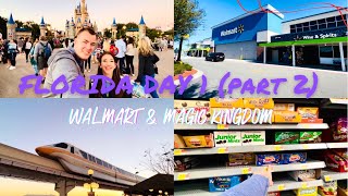 DISNEY WORLD Florida Day 1 (part 2): Walmart Shopping & Magic Kingdom sunset!