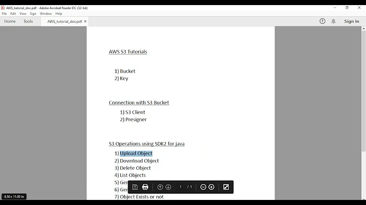 AWS S3 Operations using Sdk2 for java