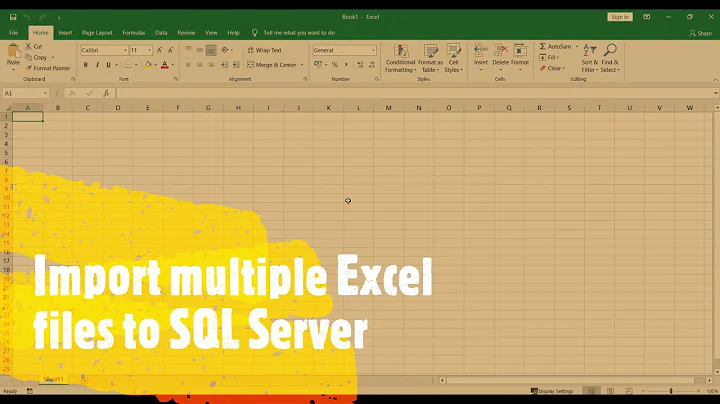 Import multiple Excel files into SQL Server without SSIS