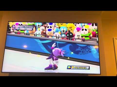 Mario And Sonic At The Winter Olympic Games Figure Skating With Blaze The Cat