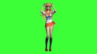 ✔️GREEN SCREEN EFFECTS: School Anime Girl Dancing