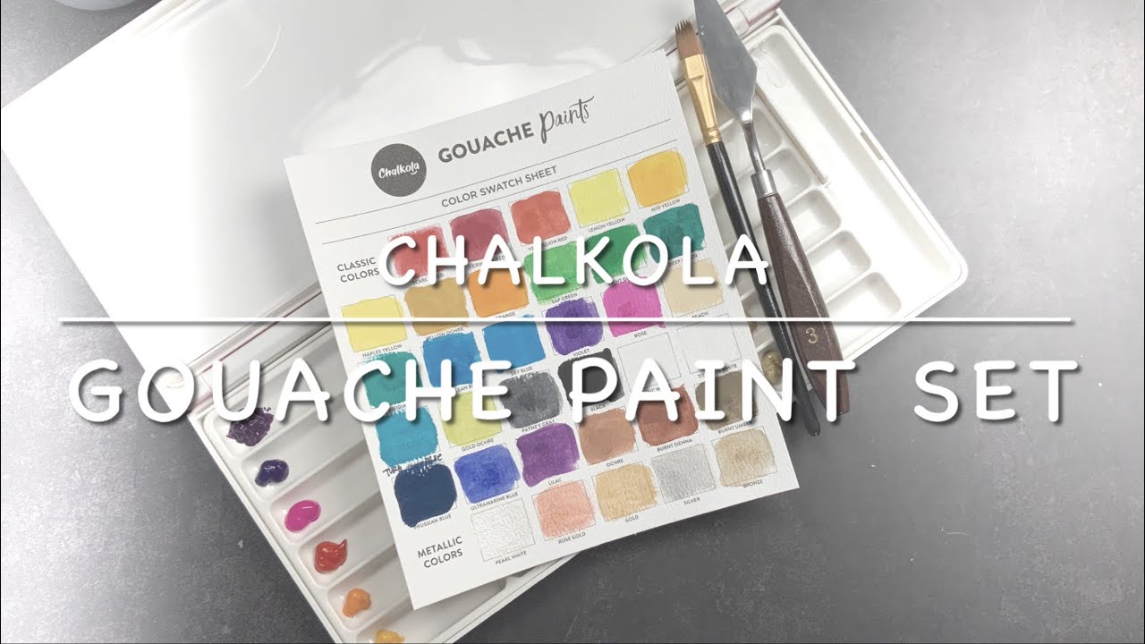 Let's Swatch the Chalkola Gouache Paint Set **really loving these paints**  