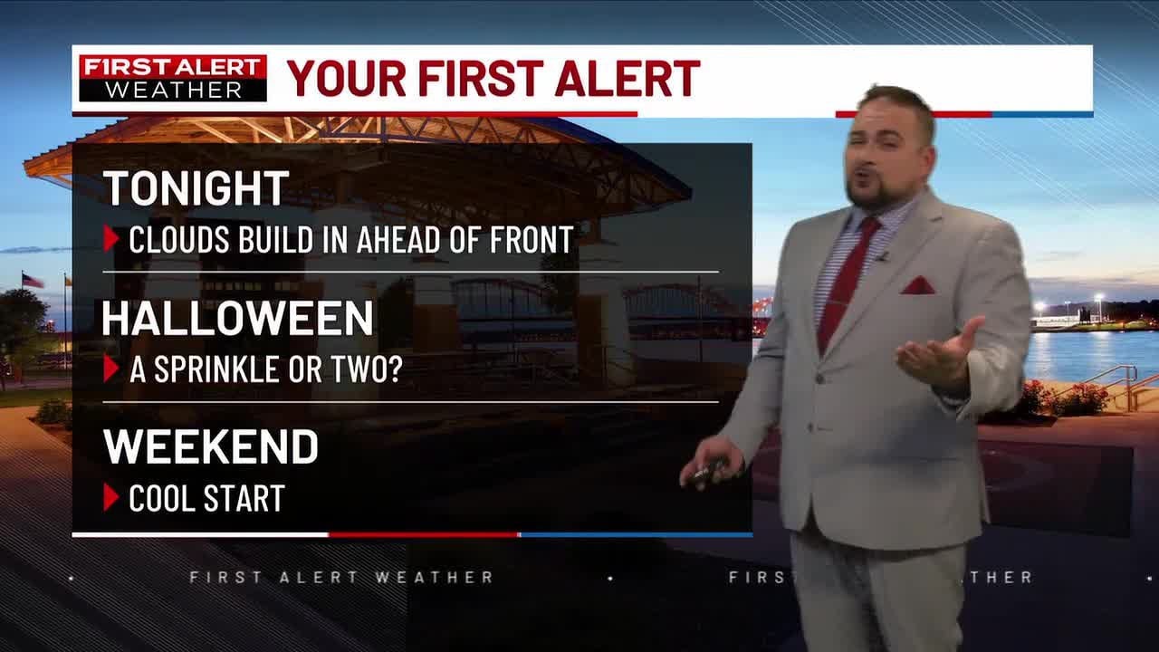 Shower chances return Saturday, cool weekend ahead - YouTube