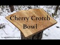 Woodturning - Natural Edge Cherry Crotch Bowl