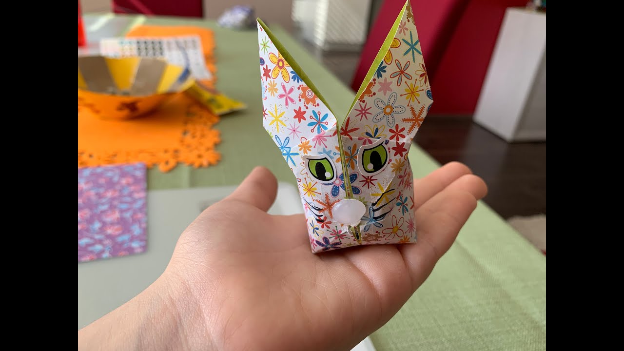 Origami Hase Basteln für Kinder - YouTube