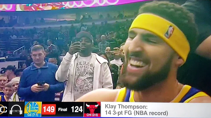 Klay Thompson breaks the NBA record for the most 3 pointers in a game