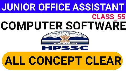 Hpssc junior office assistant post code 817 || computer software very important || DON