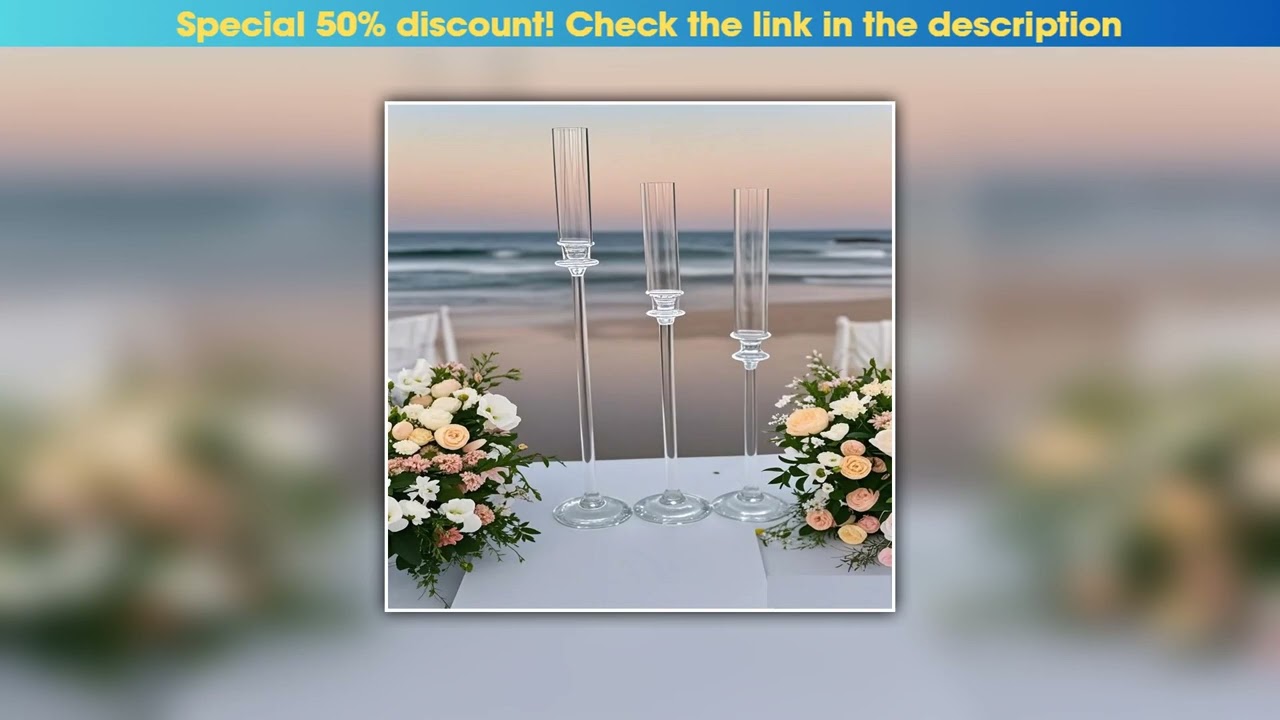Best 10set=30pcs acrylic candlestick table craft wedding center pillar road lead party candlestick•