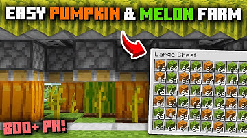 EASY MELON & PUMPKIN FARM in Minecraft (800+ items per hour) 1.21.10+ Tutorial