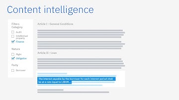 Watson Discovery Compare & Comply (Content Intelligence) Demo