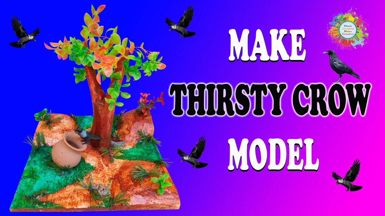 How to Make Thirsty Crow Model/Clever crow/ তৃষ্ণার্ত ...