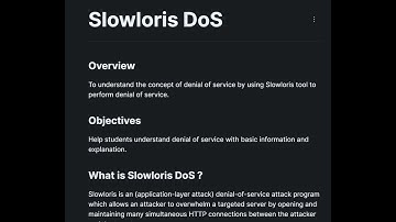 FYPJ Slowloris DoS Demo (No Audio)