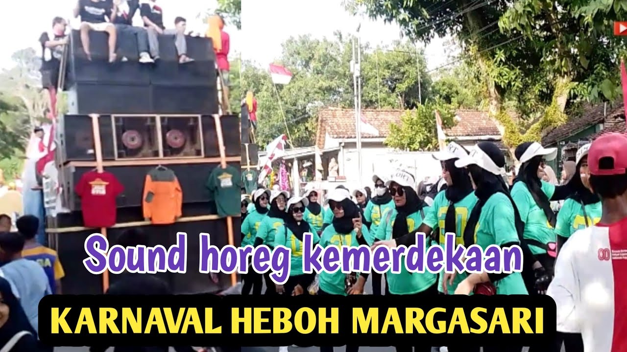 Karnaval margasari terheboh sound horeg || kemerdekaan RI 80th 