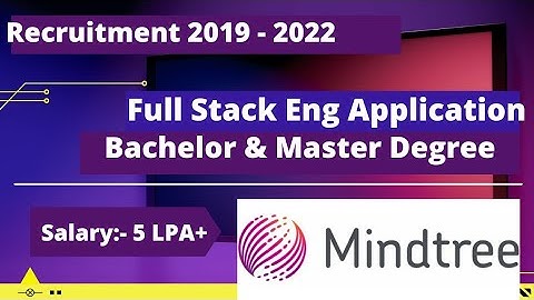 Mindtree Off Campus Drive For 2022 Batch | Mindtree Recruitment 2021 | Mindtree Hiring 2020 2019