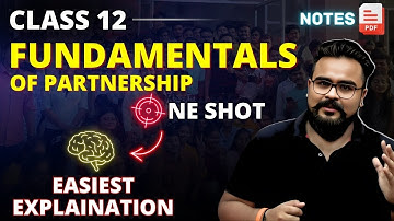 FUNDAMENTALS OF PARTNERSHIP class 12  ONE SHOT ACCOUNTS chapter 1 | Gaurav Jain