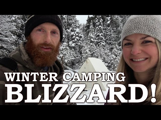 Overnight WINTER Camping with a GIRL | She SNARED a WILD Rabbit!