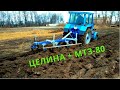 ТЯЖЕЛАЯ ВСПАШКА ЦЕЛИНЫ ТРАКТОРОМ МТЗ-80/HEAVY CUTTING WITH THE MTZ-80 TRACTOR