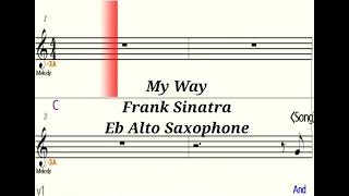 My Way - Eb Alto Saxophone - Play Along - Sheet Music - Backing Track