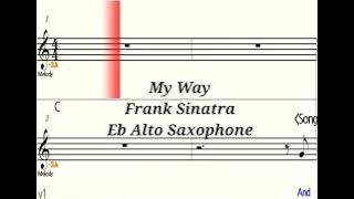 My Way - Eb Alto Saxophone - Play Along - Sheet Music - Backing Track