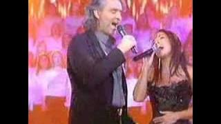 Andrea Bocelli &  Hélène Ségara 'Vivo Per Lei' on stage
