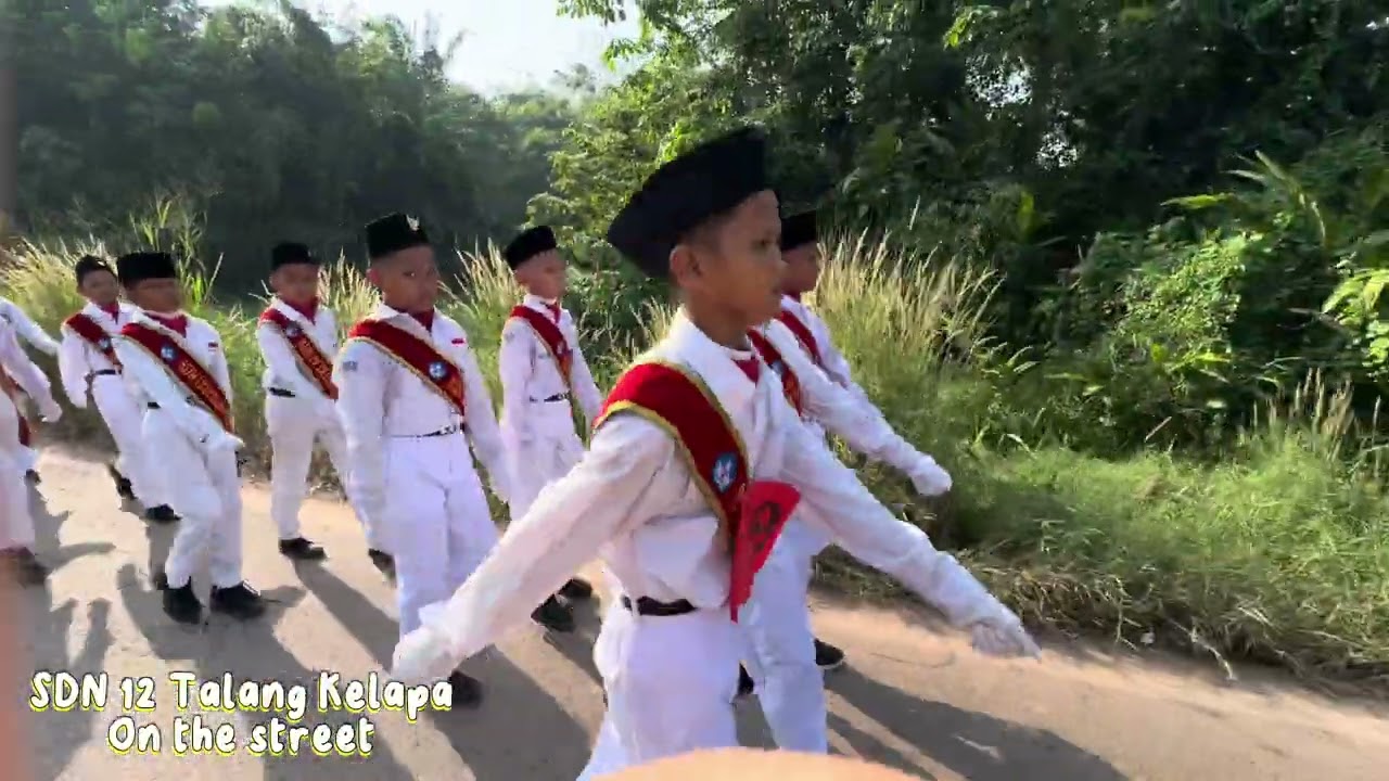 SDN 12 TALANG KELAPA DI KEGIATAN LOMBA GERAK JALAN  HUT RI KE 79, SELASA, 13 AGUSTUS 2024