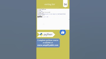 Python : Sorting length of list | list | #shorts  #amplifyabhi | py 34