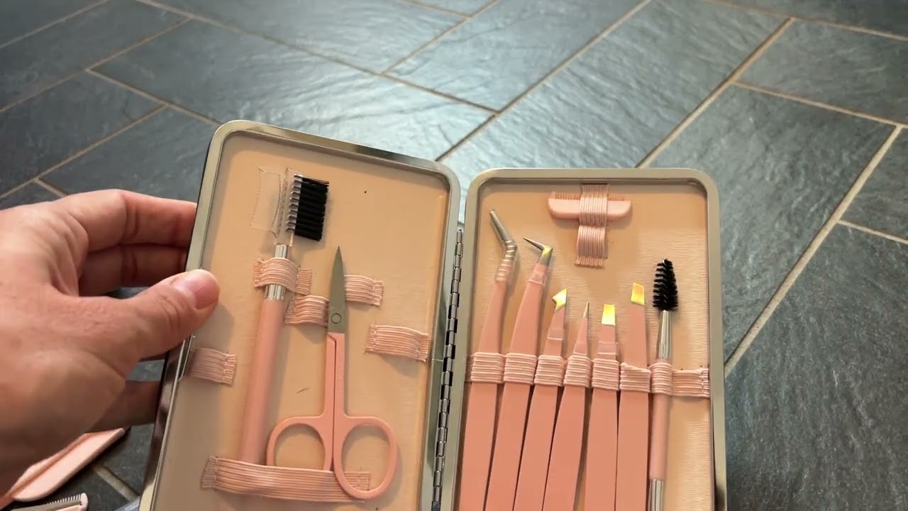 My review/demo of this NXPPYY eyebrow kit 17in1 tweezers - YouTube