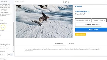 Event product - Product page options | Calendar theme for Shopify