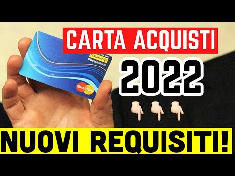 CARTA ACQUISTI ? I NUOVI REQUISITI 2022! ISEE e REDDITO ?