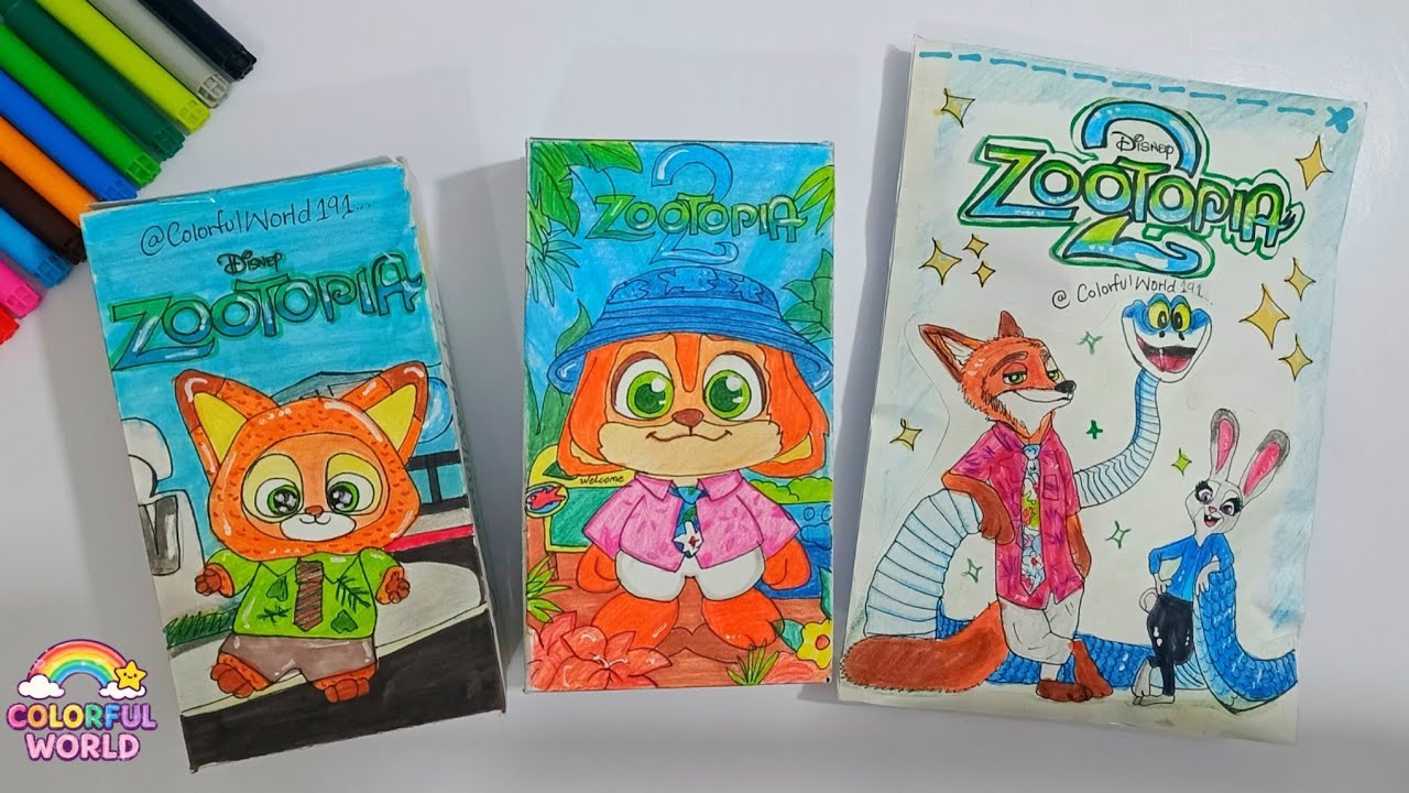 🌈PAPER DIY🌈 UNBOXING ZOOTOPIA 2 BLIND BOX AND BAG  🎊 ASMR UNBOXING 🎊