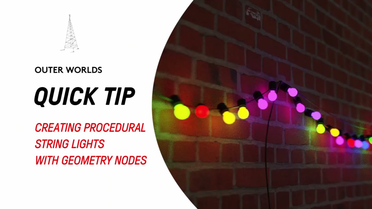 Creating Procedural String Lights Using Geometry Nodes In Blender