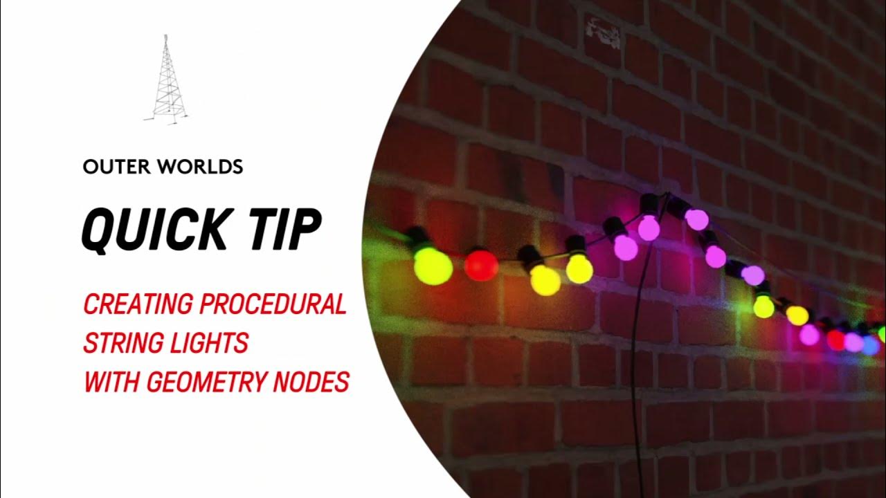 Creating Procedural String Lights using Geometry Nodes in Blender YouTube