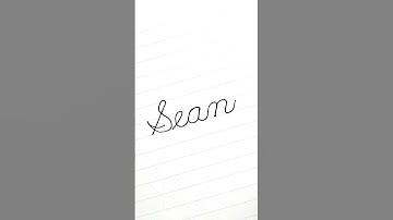 How To Write "Sean" In Basic Cursive | Dikit Dikit