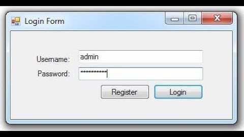 SIMPLE LOGIN AND REGISTRATION FORM  IN VB.NET USING MYSQL PART 1