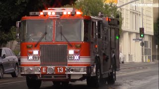 LAFD ENGINE 13 RESPONDING IN ITS DISTRICT 
