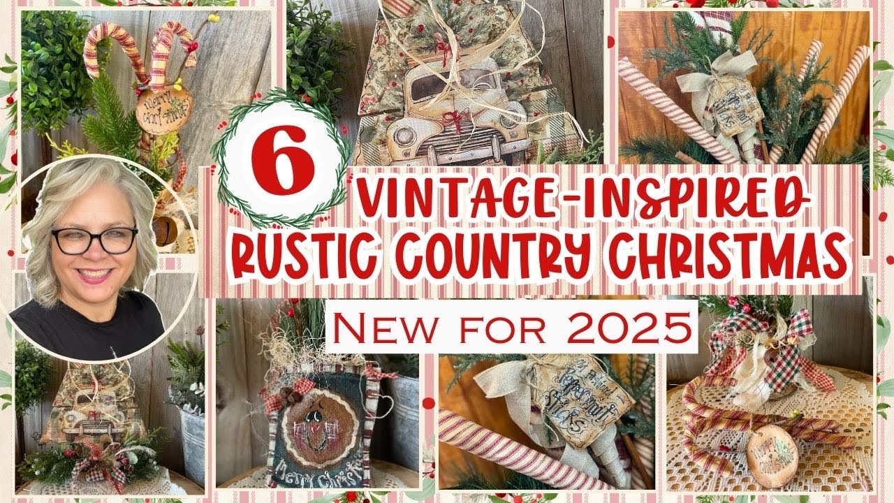?❤️ 6 Rustic Country Christmas Crafts DIYS || Vintage Inspired 