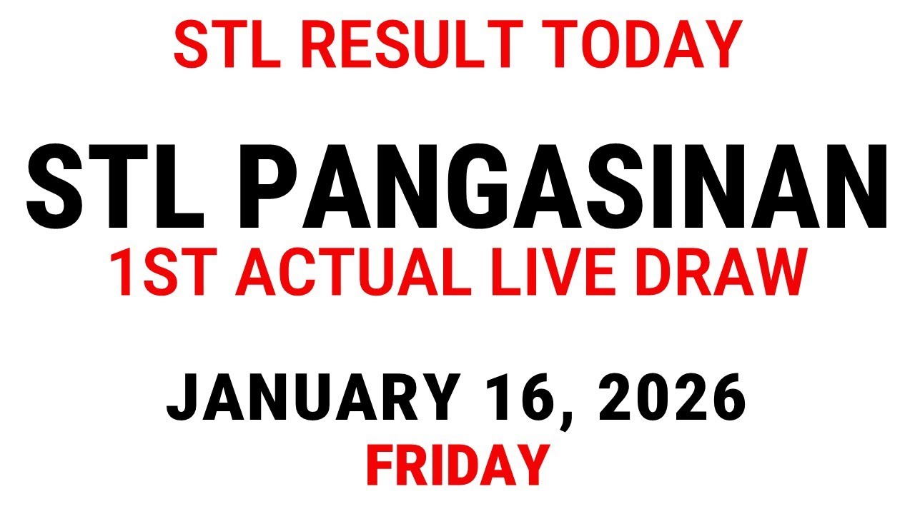 STL Pangasinan Result Today January 16 2026 - 12pm STL 1st draw Live