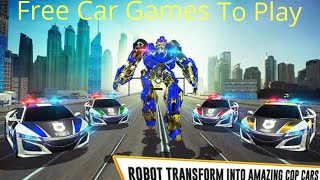 US Police Car Real Robot - Free Car Games To Play - Android/Ios Gameplay Video screenshot 5