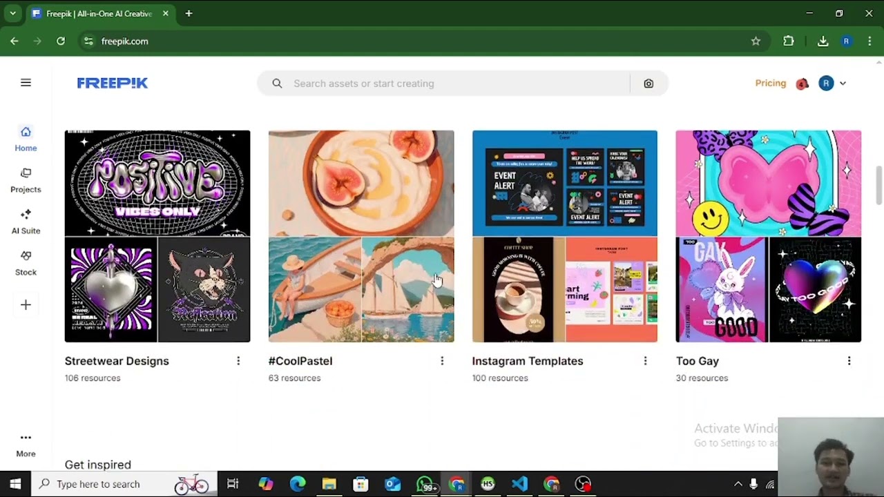 TUGAS UAS REVIEW WEBSITE BERDASARKAN 17 PRINSIP UI/UX : FREEPIK