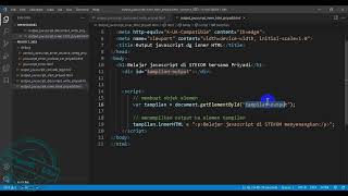 Cara menampilkan output program javascript dengan inner html