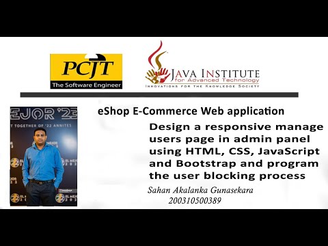 Design a responsive manage users page in admin panel using HTML, CSS ...