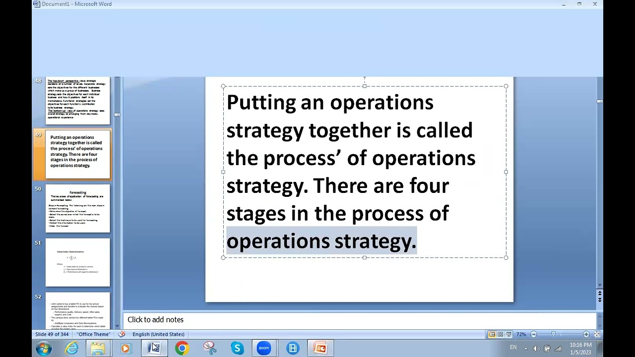 7  production strategy