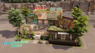 Eco-friendly Container House &amp; Flower Shop ♻️🪴 | The Sims 4 Speed Build