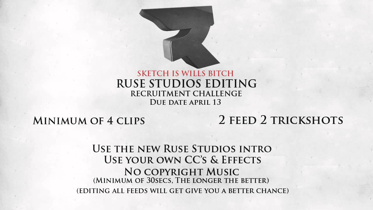 Ruse Studios | Editors Recruitment Challenge [CLOSED]